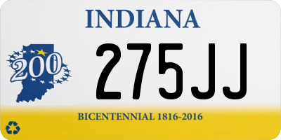 IN license plate 275JJ