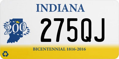 IN license plate 275QJ