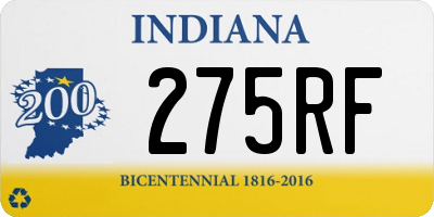 IN license plate 275RF