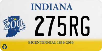 IN license plate 275RG