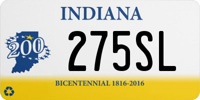 IN license plate 275SL