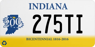 IN license plate 275TI