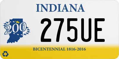 IN license plate 275UE