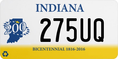 IN license plate 275UQ