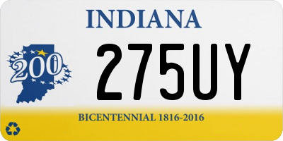 IN license plate 275UY