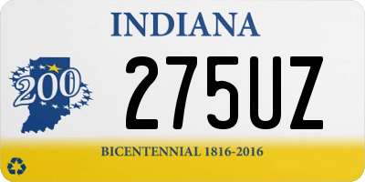 IN license plate 275UZ