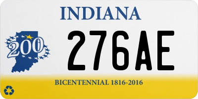 IN license plate 276AE