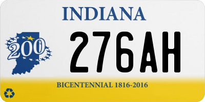 IN license plate 276AH