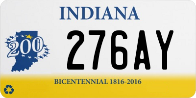 IN license plate 276AY