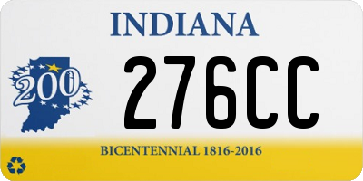 IN license plate 276CC