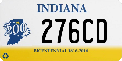 IN license plate 276CD