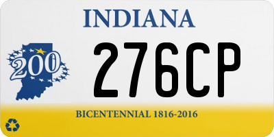 IN license plate 276CP