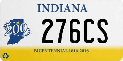 IN license plate 276CS