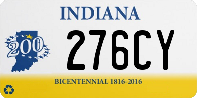 IN license plate 276CY