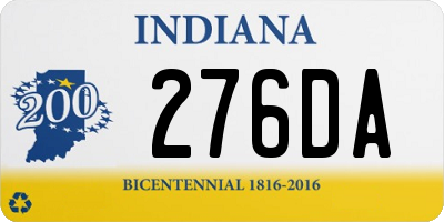 IN license plate 276DA