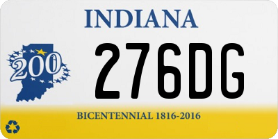 IN license plate 276DG