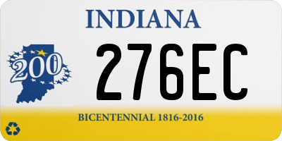 IN license plate 276EC