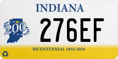 IN license plate 276EF