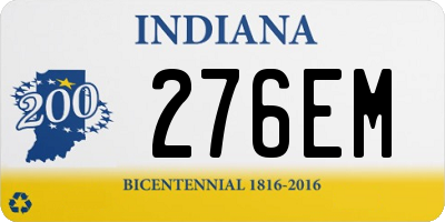 IN license plate 276EM