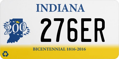 IN license plate 276ER