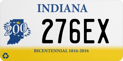 IN license plate 276EX