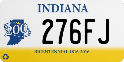 IN license plate 276FJ