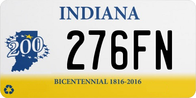 IN license plate 276FN