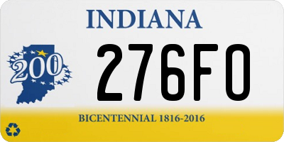 IN license plate 276FO