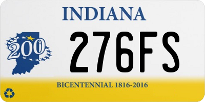 IN license plate 276FS