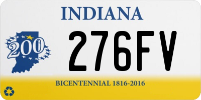 IN license plate 276FV