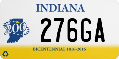 IN license plate 276GA