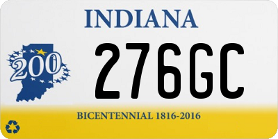 IN license plate 276GC