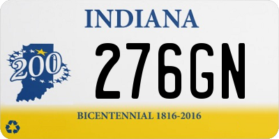 IN license plate 276GN