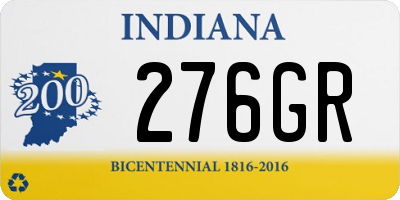 IN license plate 276GR