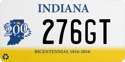 IN license plate 276GT