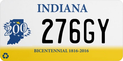 IN license plate 276GY