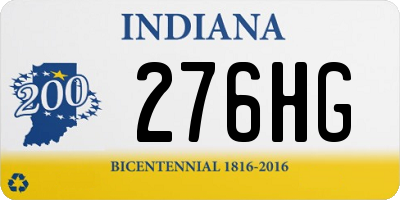 IN license plate 276HG