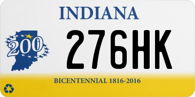 IN license plate 276HK