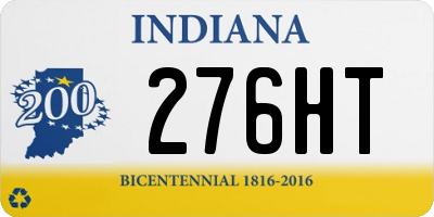 IN license plate 276HT