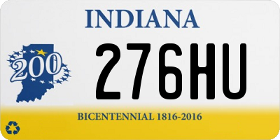 IN license plate 276HU