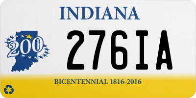 IN license plate 276IA