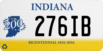 IN license plate 276IB