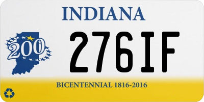 IN license plate 276IF