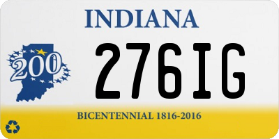 IN license plate 276IG