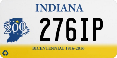 IN license plate 276IP