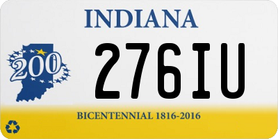 IN license plate 276IU