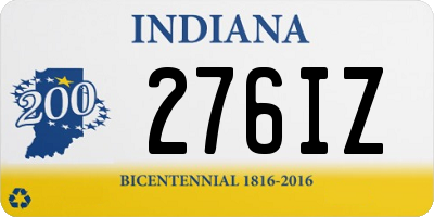 IN license plate 276IZ