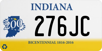 IN license plate 276JC