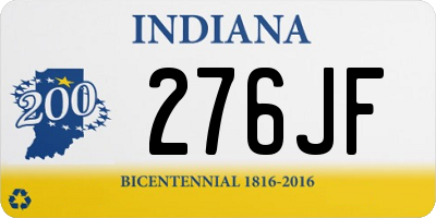 IN license plate 276JF