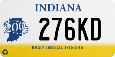 IN license plate 276KD